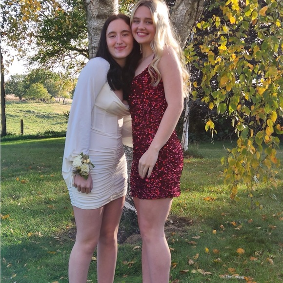 Red sequin Lucy In the Sky short dress - Picture 5 of 5